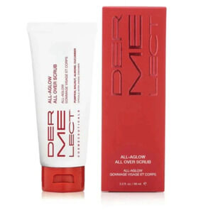 New Dermelect ALL-AGLOW All Over Face Body Scrub multitasking pumpkin exfoliator